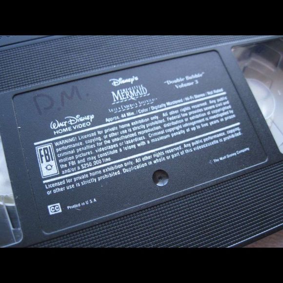 The Little Mermaid Ariel Undersea Double Bubble VHS Cassette Tape Bundle for $1 - Picture 3 of 6